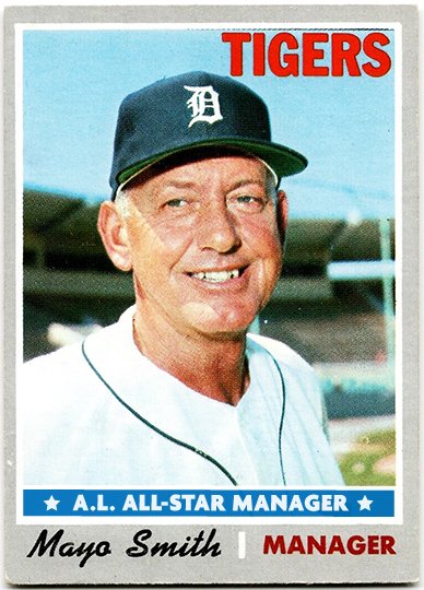 Happy Sunday everyone. On the blog today, adding an All-Star banner on the 1970 card for @tigers skipper Mayo Smith, as I did years ago for the starting nine for the 1969 Midsummer Classic: whentoppshadballs.blogspot.com/2024/04/missin… @70sBaseball