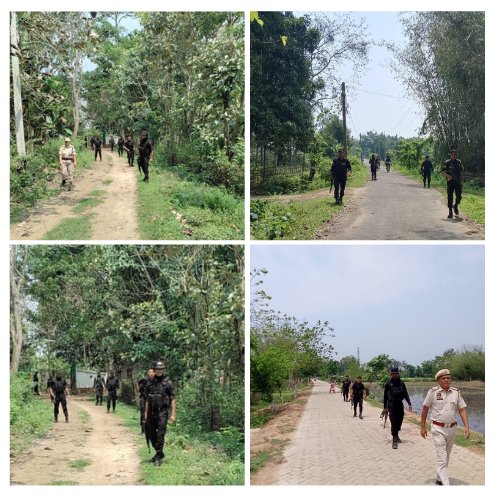 Area domination operations are being constructed with the commandos throughout the district to assert control, deter criminal activities in the area & to ensure safety of the district. @assampolice @DGPAssamPolice @gpsinghips @d_mukherjee_IPS