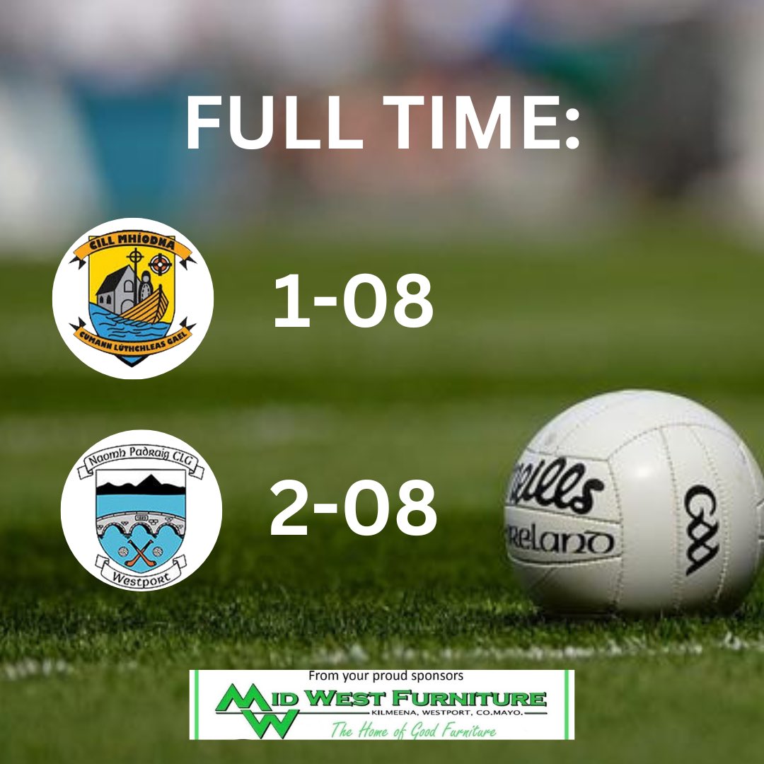 SFL Div 3A Full Time Score: @westportgaa @MayoGAA