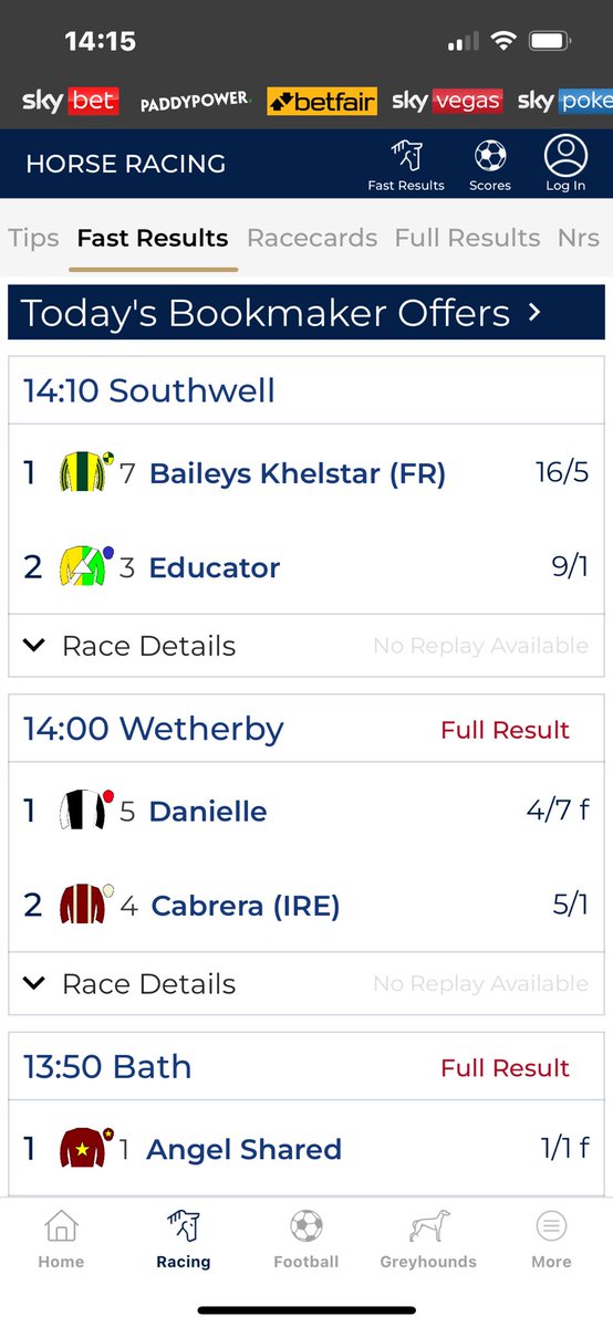 A running on Educator finishes well to get 2nd @Southwell_Races under @sb_kirrane