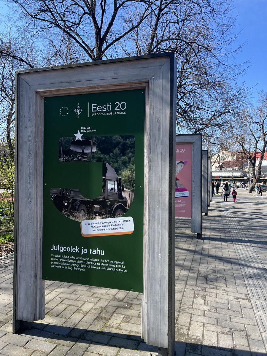 Saabunud ilusa ilmaga tasub läbi jalutada Tammsaare pargist, kus terve kuu on näitus Eesti 20 aastast EL liikmena Lisaks tähistame seda juubelit veel paljude erinevate sündmustega, eriti Euroopa päeval, 9.mail Vaata lisaks: euroopapaev.ee