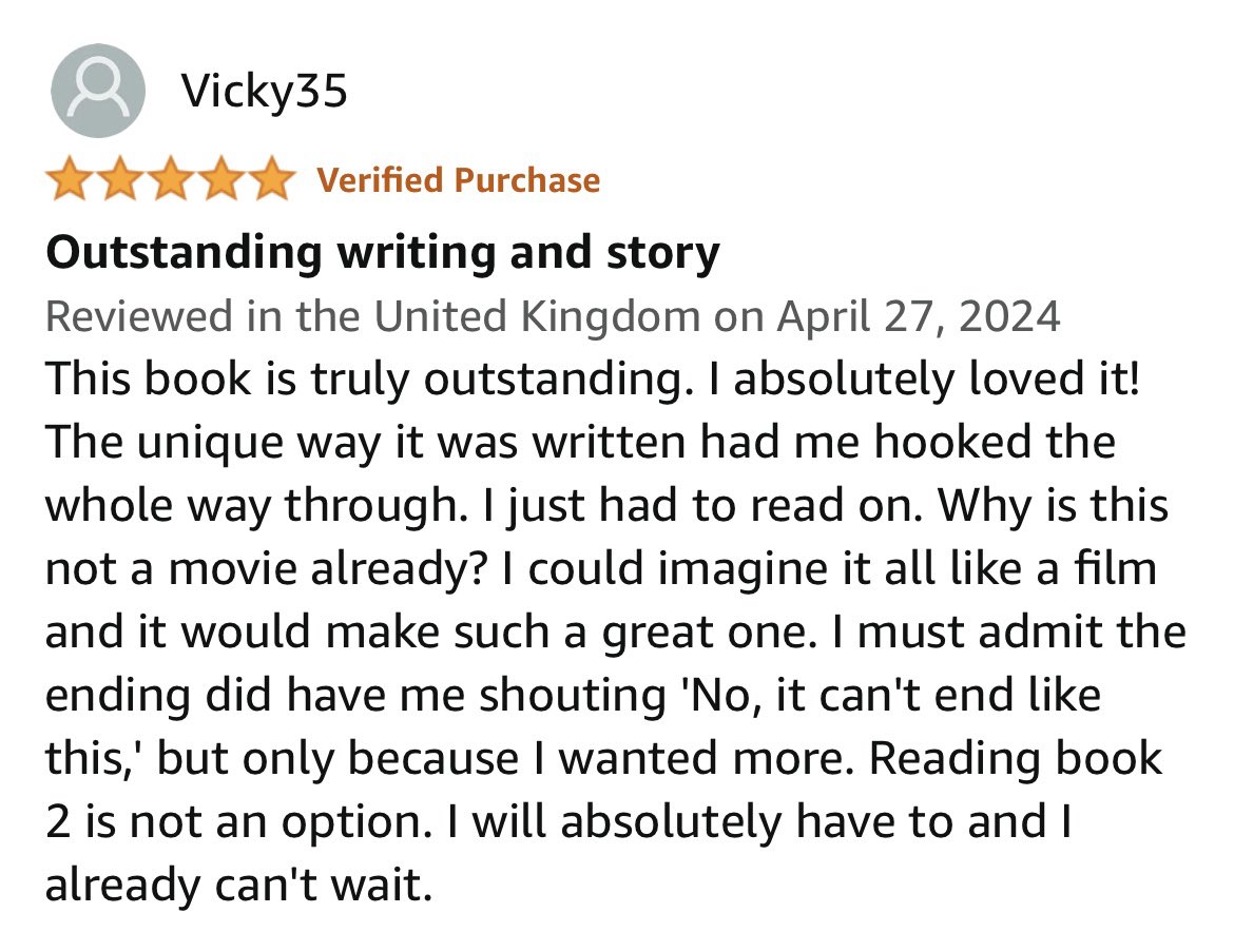 Wow!! Thank you so much to @VickyBall3 for this ⭐️⭐️⭐️⭐️⭐️ review of Reasonable! 🥰🥰 Overjoyed to know you liked my book so much and can’t wait to hear what you think of Forget-Me-Not! 🙏🏻💜🥹