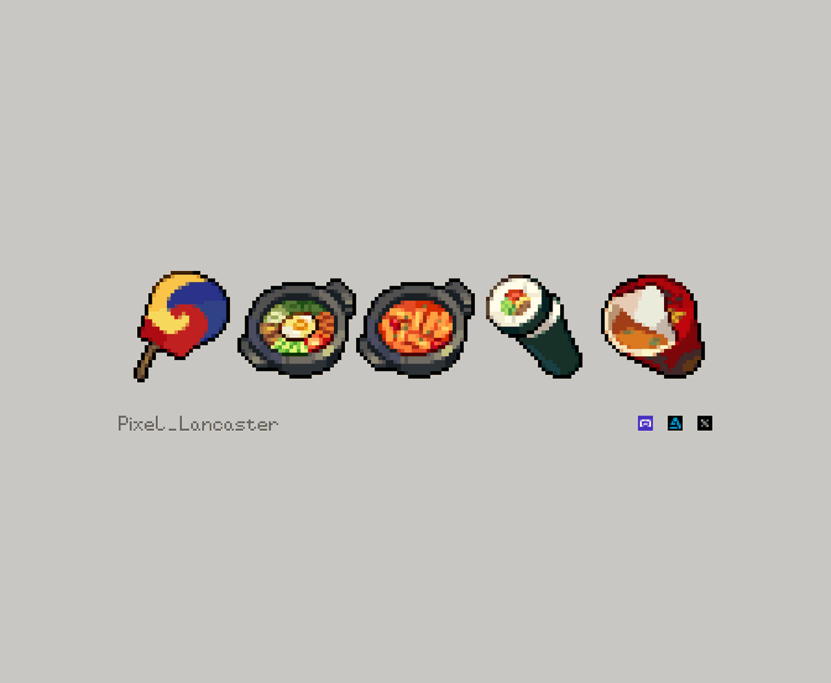 Some icons for Korea 
#pixelart