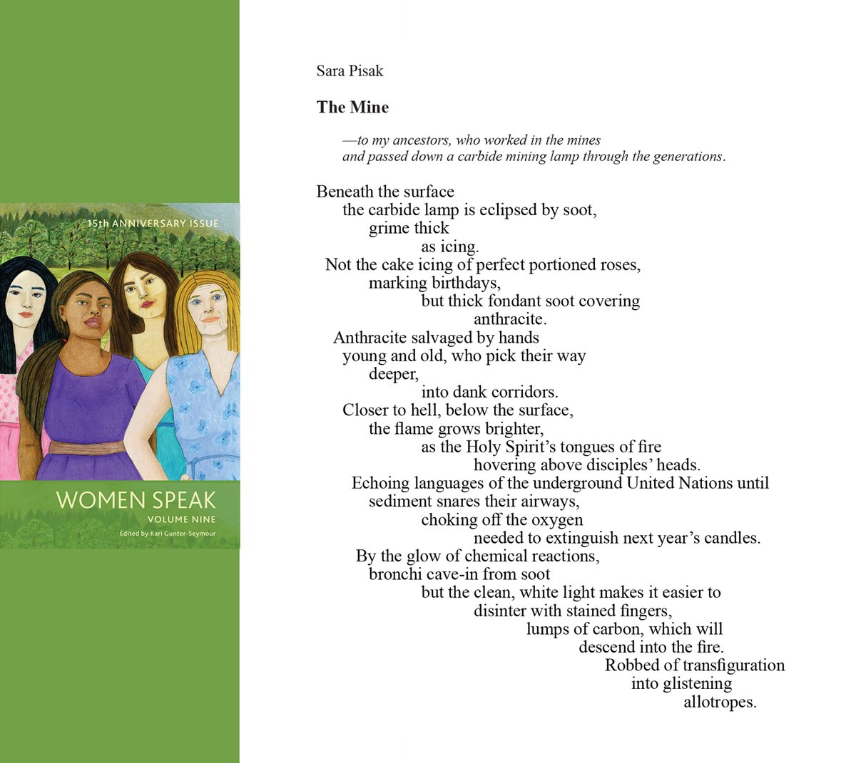 An 'experience' poem by poet Sara Pisak from the Women of Appalachia Project's 'Women Speak, Volume Nine' anthology series. Order a copy directly from our woman-owned press Sheila-Na-Gig online here: tinyurl.com/3xc9fcvv #ohiopoetlaureate #npm2024