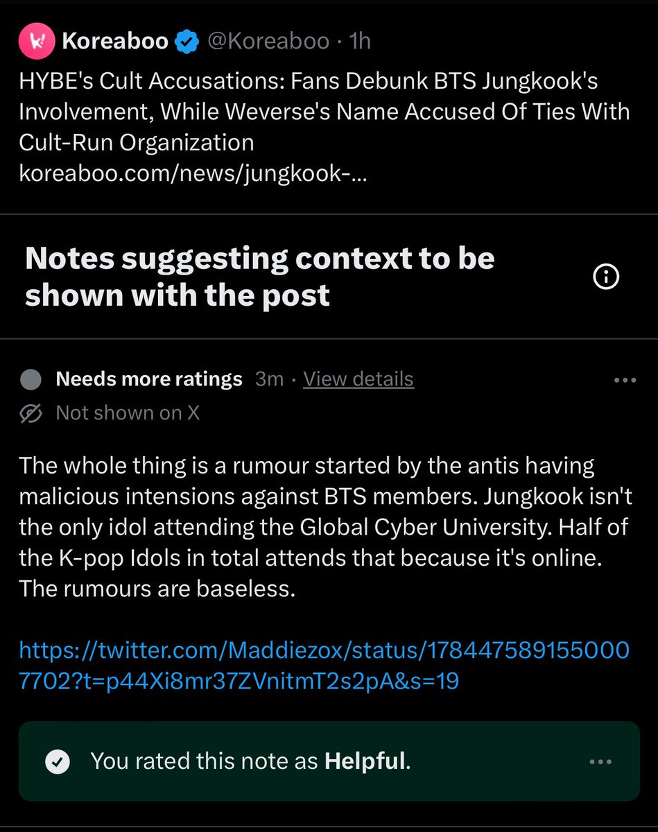 ⚠️ RATE THIS NOTE AS HELPFUL ! Always read before rating any note. —twitter.com/i/communitynot…