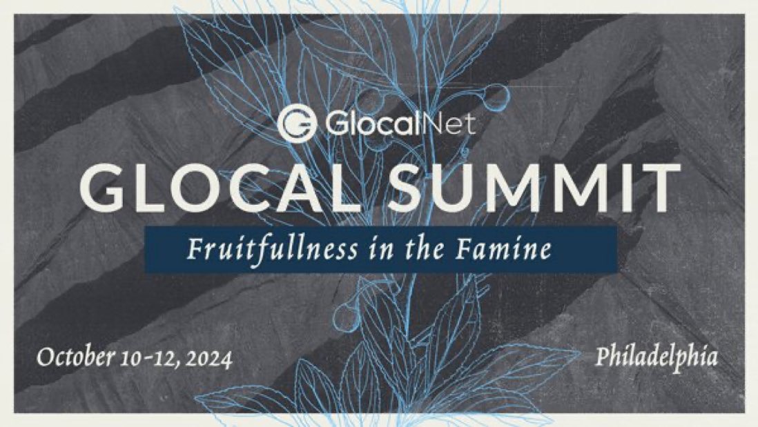 Join us for our annual gathering - Glocal Summit - where we will be exploring the essence of “Fruitfulness in the Famine.” Be prepared to be inspired, equipped & empowered to become agents of reconciliation & peace in a fractured world. Register ➡️ glocal.net/event/glocalsu…