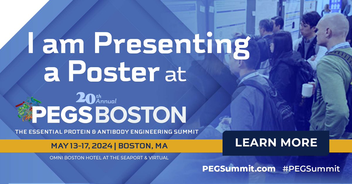 I will be presenting my research titled “Identification of a Novel Trop2-Targeting Immune Stimulating Antibody Conjugate (ISAC) with Efficacy in a Model of Pancreatic Cancer” @PEGSboston.  #TumeyGroup #TumeyLab #ADCs #ISACs #CancerImmunotherapy #PEGSummit #PEGSBoston #PEGS2024