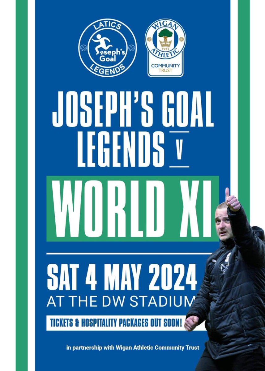 @DWStadium @JosephsGoal 3/3 also in the squad is current @LaticsOfficial GK @SamTickle3  in a game not he be missed !

Fan Zone ✔️
Disability Match ✔️
HT Entertainment ✔️

Get your tickets below 👇

eticketing.co.uk/wiganathletic/…

After party 👇

tickets-liveevents.priava.com/event/view/132…

#wafc #latics #charity #football