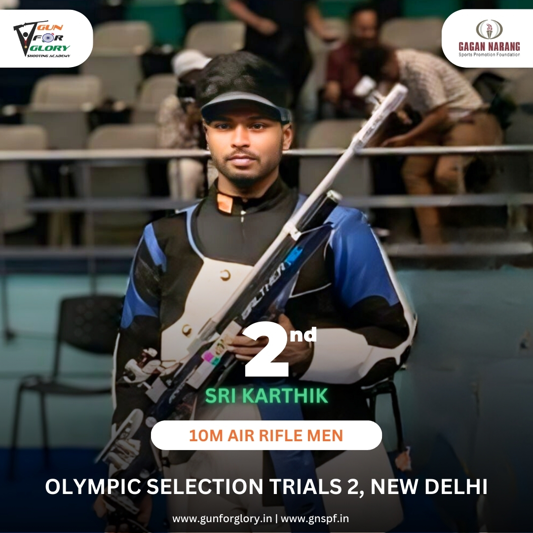Congratulations to Sri Karthik for a fantastic performance at Olympic Selection Trials 2! He secures 2nd Position with an outstanding effort. Way to go, Sri Karthik!
.
.
.
#gunforglory #gnspf #olympicselectiontrials #olympics #Paris2024 #cheer4india #IndianAthlete