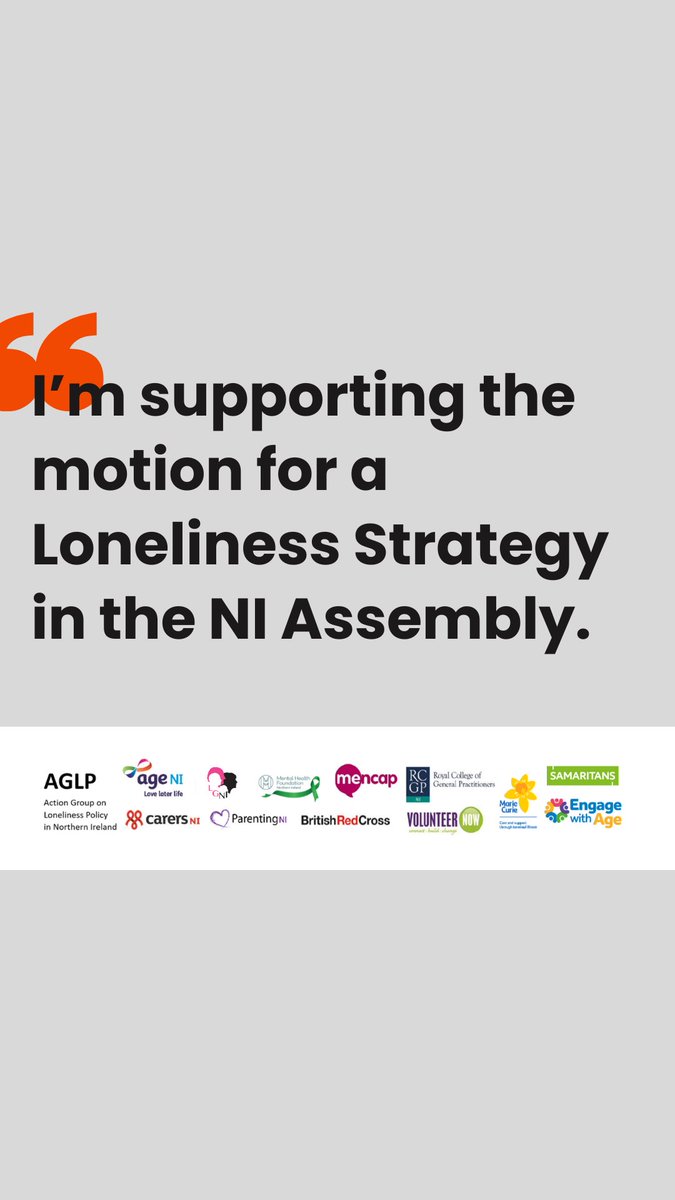 As a member of the Assembly All Party Group on Ageing I and my ⁦@allianceparty⁩ colleagues will be supporting this motion tomorrow. ⁦@Age_NI⁩