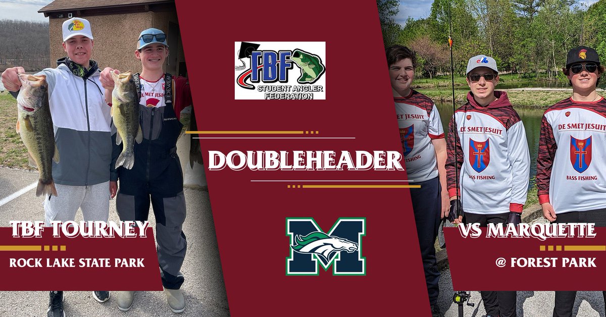 Good luck to our @SpartansFishing #Spartans as they spread out around the state today for 2 big matchups Team 1 at the TBF Tournament Trail Team 2 takes on Marquette #LetsGo #RaiseTheBar @DeSmet_ADBarker @STLhssports