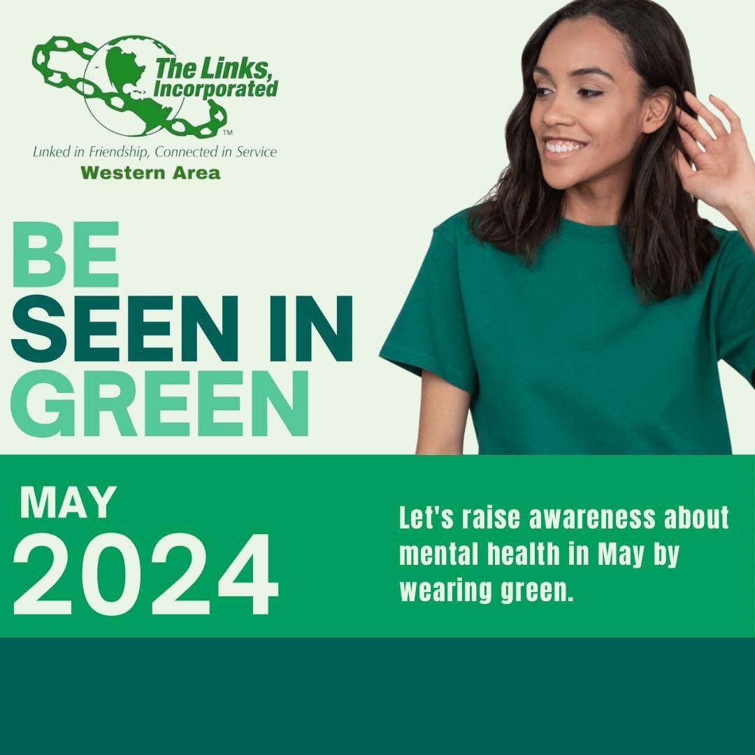 May is almost here!

Please join the Western Area Mental Health Committee in celebrating Mental Health Awareness Month in May.

#WALinks #Linksinc #MentalHealthMonth #MentalHealthAmerica

Western Area Mental Health Committee Chair Jennifer R. Kelley