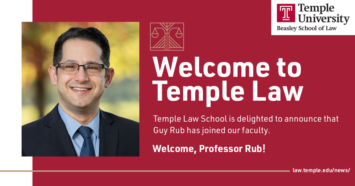 Prof. @Guy_A_Rub is an expert in the intersection between intellectual property law, commercial law, the arts, and economic theory whose scholarship explores how markets shape and are being shaped by intellectual property law. bit.ly/3xPSiSO
