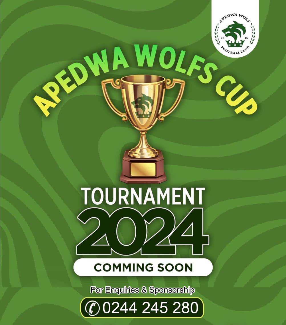 Eastern Region get Ready !!! Our first football tournament Coming up Soon ……👍 📞 call 0244245280 to Register your clubs. : #apedwawolffootballclub💚🤝⚽️ @ghana_fa_official @easternrfa_ @sammy_anim @swag_ghana @ponobiom @ibrhim_atiku @matinoui @hon_kba @ameyaw112