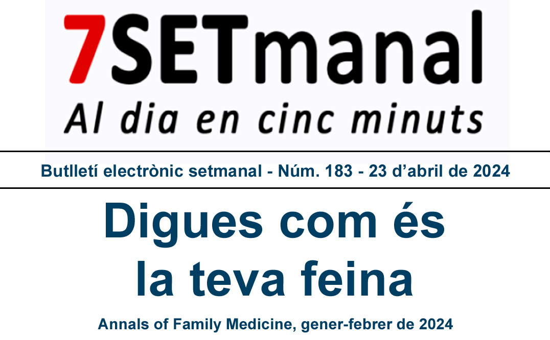 📋 L’ocupació laboral és un factor determinant de la salut de les persones. Llegeix l'article del #7SETmanal per saber-ne més! 🔗 Consulta tota la informació a: ics.gencat.cat/ca/actualitat/…