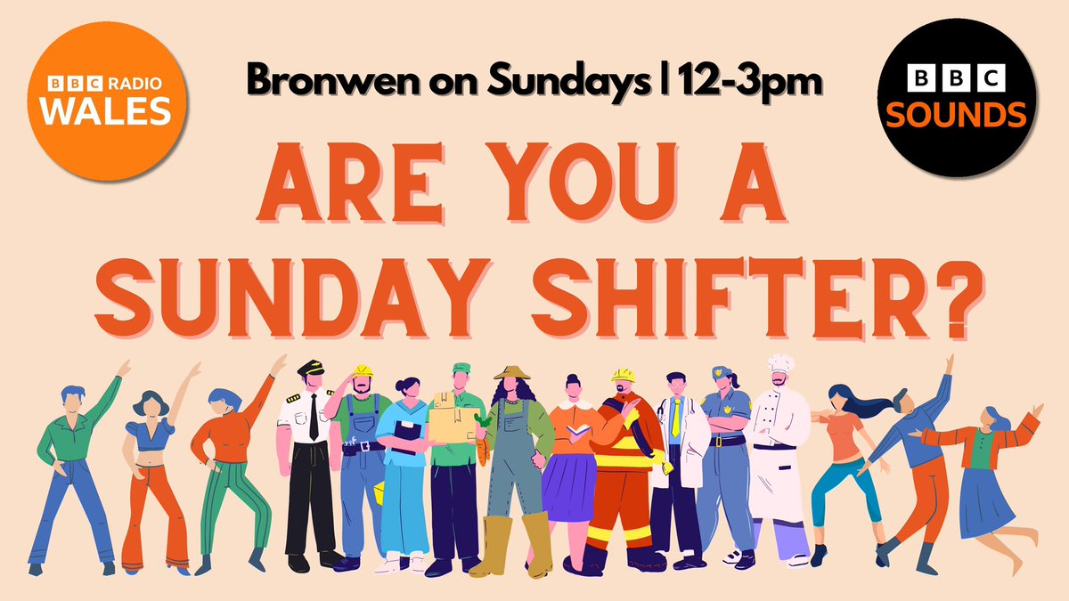 Are you out there working today? Let me give you and your work besties a shout out during #SundayShifters on @BBCRadioWales 🧡 Drop me a message below or text 8 10 12 💌