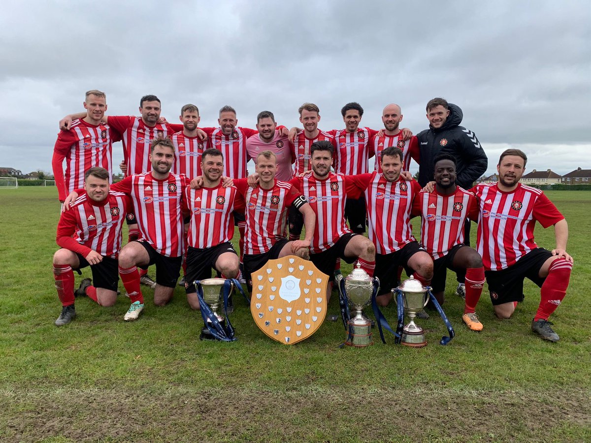 🗣️ | The 𝙍𝙀𝘿 𝙈𝙀𝙉 continue to re-write  their names in <a href="/NKSFL/">D2G North Kent Sunday League</a> history after completing back-to-back quads.

A special group of players 🏆🏆🏆🏆

Senior League Title ✔️
Senior Cup ✔️
Ian Kerwood Cup ✔️ 
Charity Shield ✔️