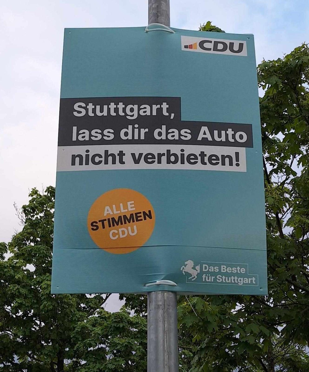 Liebe CDU-Wähler: drei von vier Plakaten der <a href="/CDUStuttgart/">CDU Stuttgart</a> zur Gemeinderatswahl 2024 sind echt. Können Sie den Fake identifizieren?