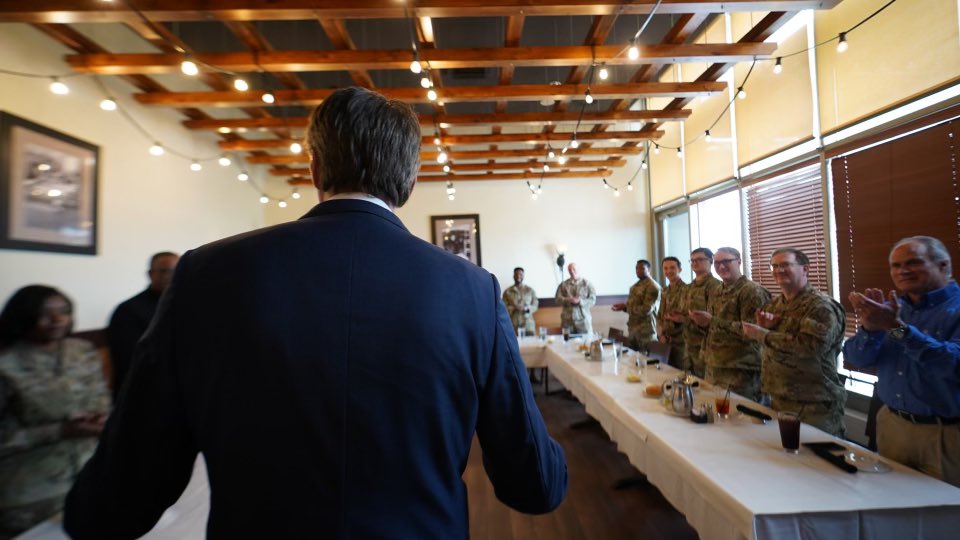 It was an honor to thank Virginia servicemembers stationed at @RamsteinAirBase for their dedication and commitment to our country. While they are currently serving abroad, they will always have a home in Virginia. God bless them all.