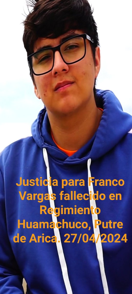 Este era Franco, único hijo de Romi Vargas. 
Llevaba menos de un mes realizando su servicio militar en Arica. 
Ayer recibimos la trágica noticia de su fallecimiento.
Sólo pedimos #justiciaparafranco