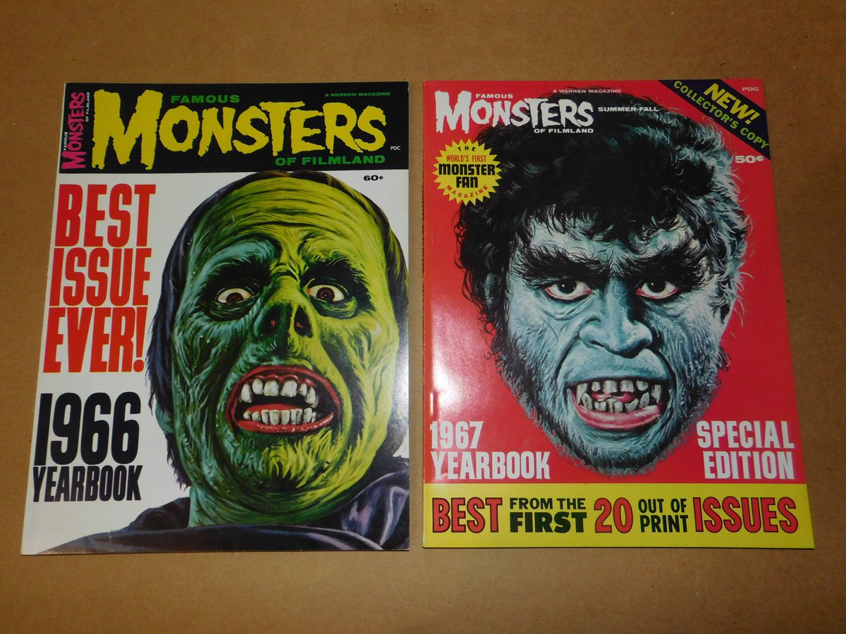 Oh no, I can't help myself- 2 gems from the @FamousMonsters collection. Hard to believe they are almost 60 years old.