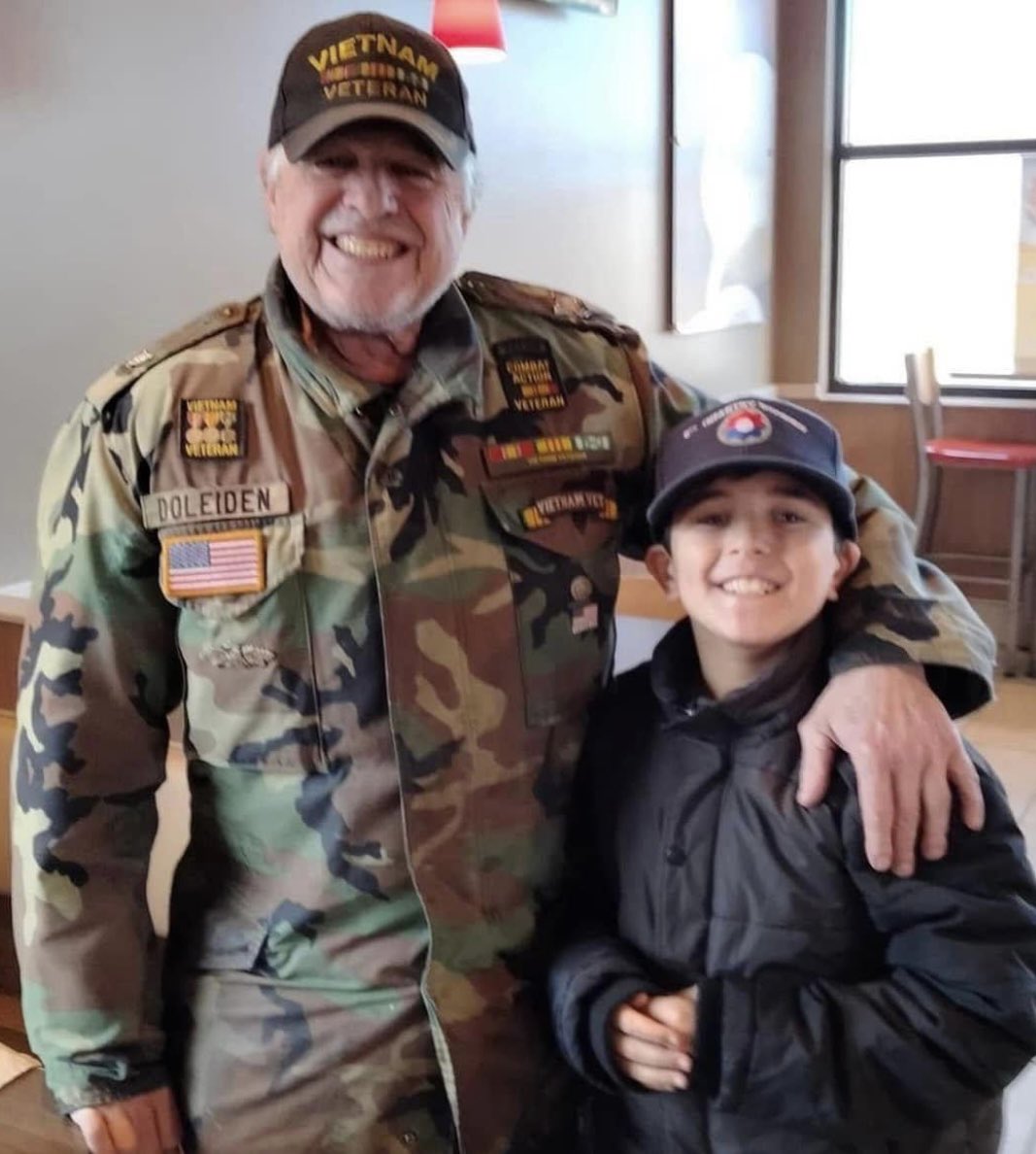 “My son saw a Vietnam Veteran at Burger King and went up to him and thanked him for his service and sacrifice while wearing his uncle's 9th infintry cap. (His great uncle was KIA 19 June 1967).”
- Joey Messina
#veterans #HonorThem
#VeteransLivesMatter