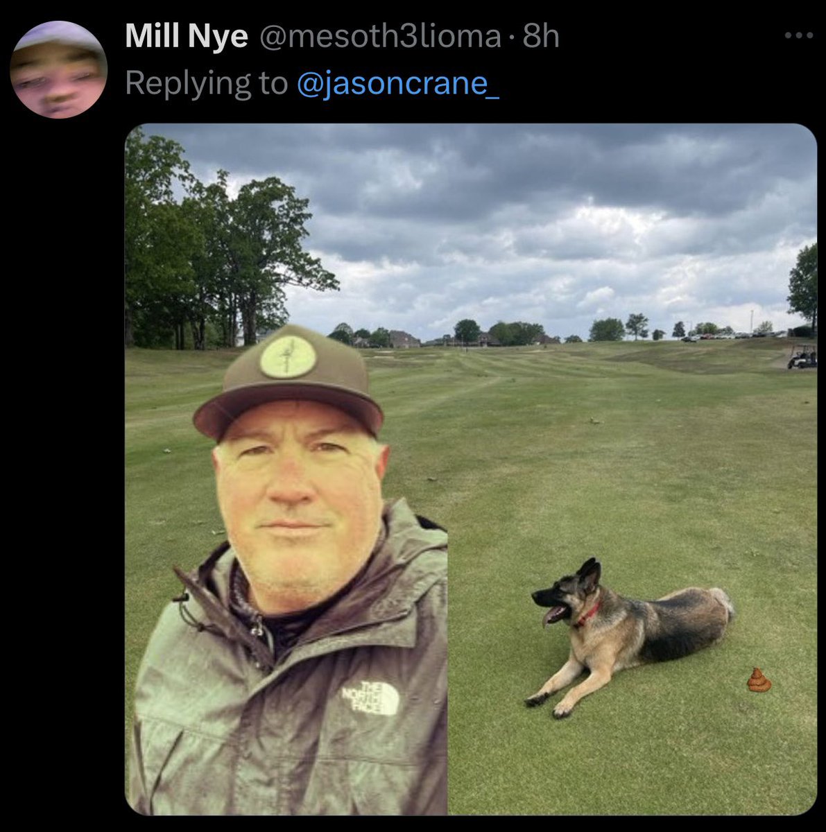 Someone caught @68shooter’s dog taking a dump on the course. Is this something you want to see when you’re golfing? #Golf #Golftwitter #Golfx