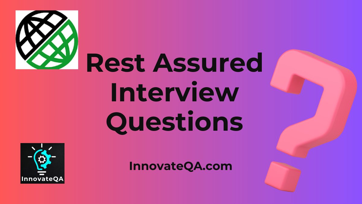 Innovate_QA's tweet photo. 🌐🔝6️⃣5️⃣➕ Rest Assured Interview Questions With Answers 📚

Link👉https://t.co/jA9lSAiHLX

#restassured #apitesting #apiautomation #automation #testing #automationtesting #testautomation #interviewquestions #qa #qualityassurance #softwaretesting #java https://t.co/V53zYVJug0