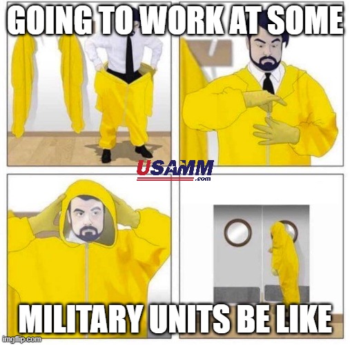 😋😂Suit up, it's time to go to work. 😂🤣

#memes #militarymemes #toxicleadership #toxic #army #navy #airforce #marinecorps #spaceforce #coastguard #veterans