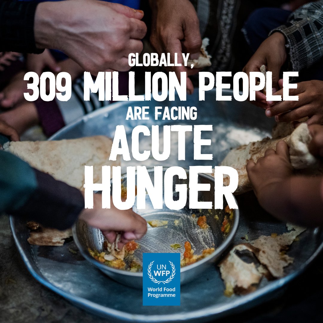 People's reality is more shocking than the numbers! Millions of people around the world are suffering from hunger as a result of the compound effects of conflicts, climate extremes, and soaring prices. Only if we work together can we eradicate hunger.