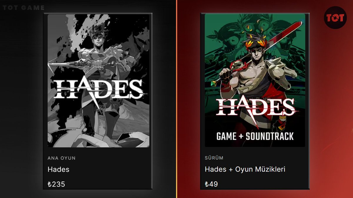 Hades'in ana oyun + soundtrack paketi, Epic Games'te hala zamlanmamış fiyattan satılmaya devam ediyor. 

Hades'i tek başına almaya kalktığınızda 235 TL öderken, bu pakete 49 TL ödeyerek hem oyuna hem de oyunun orijinal müziklerine sahip olabiliyorsunuz.