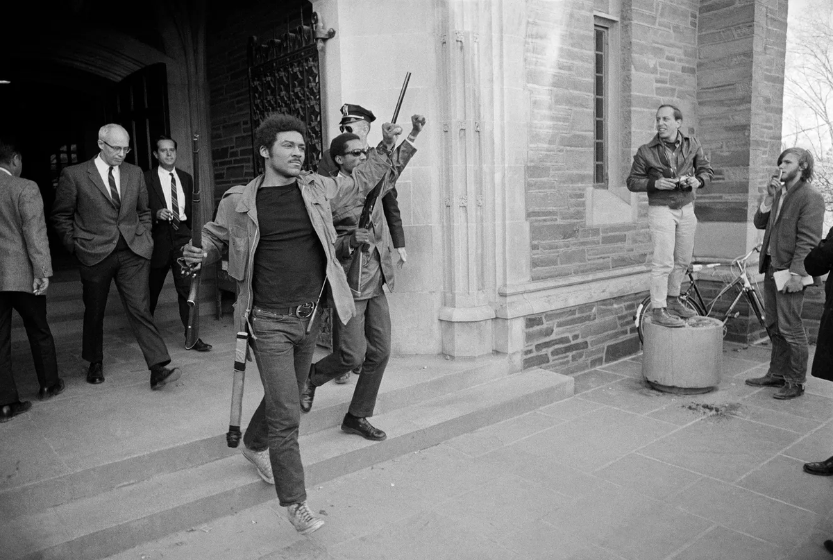 @firetown Way overblowing this. This is a bunch of kids in tents. In the late '60s, the protests were violent and armed and I would say we ended up OK.