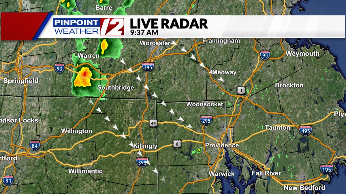 Good morning, A few showers/downpours will be working into Rhode Island and SE Massachusetts through 11AM. #providence #cranston #warwick #woonsocket #newport #fallriver