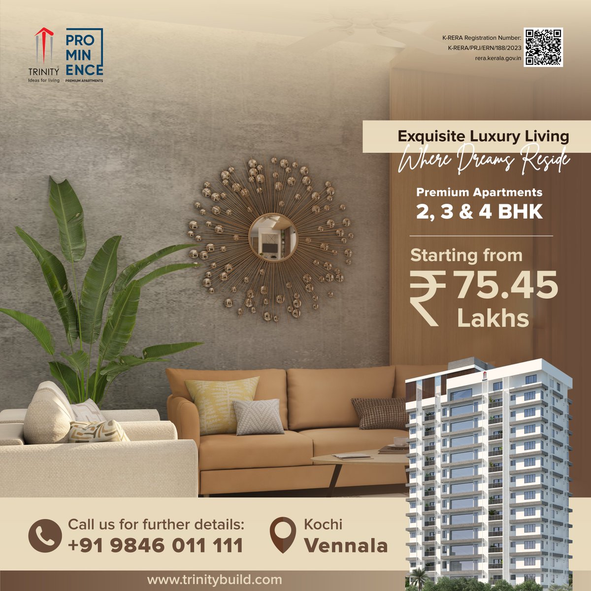 Your Dream Home is Here. Trinity Prominence - 2, 3 & 4 BHK Apartments.

Visit our website to know more: : trinitybuild.com
Call us/WhatsApp: +91 - 98460 11111

#TrinityProminence #luxuryliving #luxurylifestyle #luxuryapartments #dreamhome #DreamLiving #modernamenities