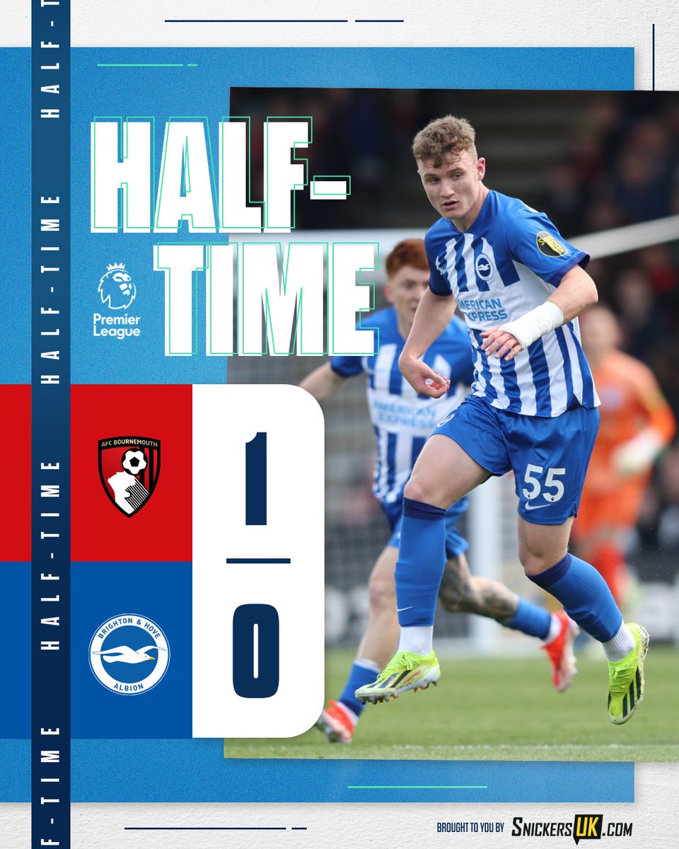 HT: Behind at the break. [1-0] 📲 snickersuk.com // #BHAFC 🔵⚪️