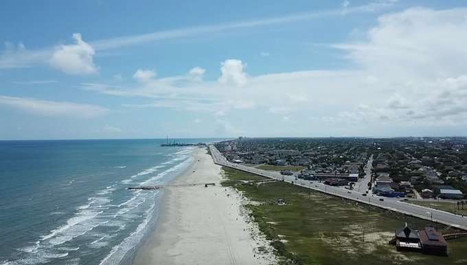 Galveston water isn't dirty. The color just reflects the color of the sediments. And sometimes it's even blue.