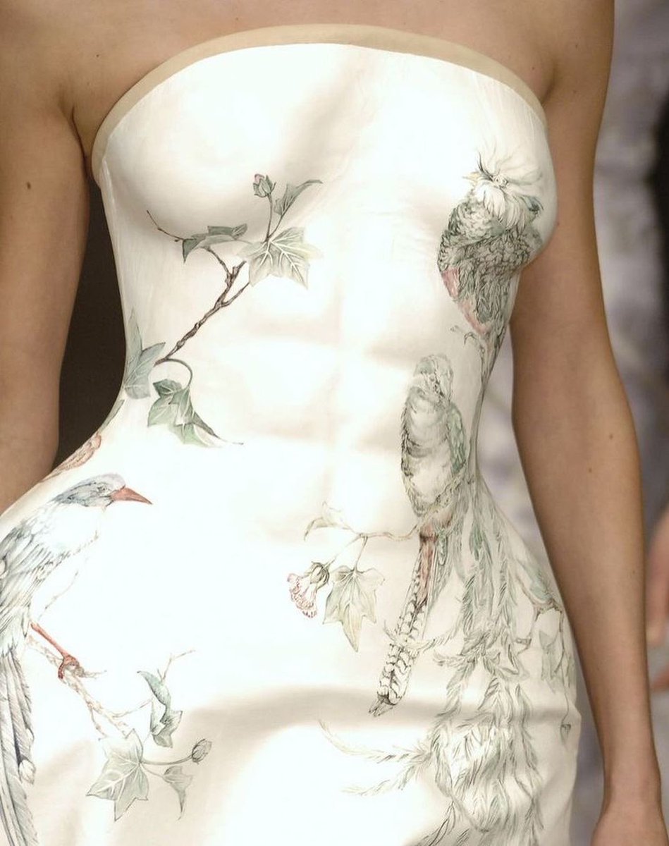 cream leather moulded dress from alexander mcqueen ss07 ‘sarabande’