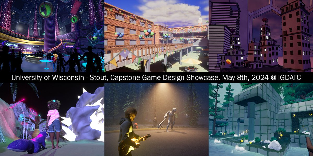 Karl KAYLee (@karlkoehle) on Twitter photo Spring 2024 Student Game Showcase!
Our six Senior Capstone teams at <a href="/uwstout/">UW-Stout</a>, <a href="/UWStoutGDD/">UWStout Game Dev</a> will present their Games, all using #UnrealEngine5.
Thank you <a href="/igdatc/">IGDA Twin Cities</a> and <a href="/Nerdery/">Nerdery</a> for hosting!
Event streamed live May 8th, 2024, 6:30-9pm CST: youtube.com/igdatc Spring 2024 Student Game Showcase!
Our six Senior Capstone teams at <a href="/uwstout/">UW-Stout</a>, <a href="/UWStoutGDD/">UWStout Game Dev</a> will present their Games, all using #UnrealEngine5.
Thank you <a href="/igdatc/">IGDA Twin Cities</a> and <a href="/Nerdery/">Nerdery</a> for hosting!
Event streamed live May 8th, 2024, 6:30-9pm CST: youtube.com/igdatc