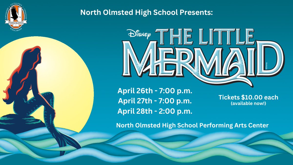 The final performance of The Little Mermaid is today! Don't miss this exciting musical created by our students! Get your tickets online here: payschoolsevents.com/events/details…