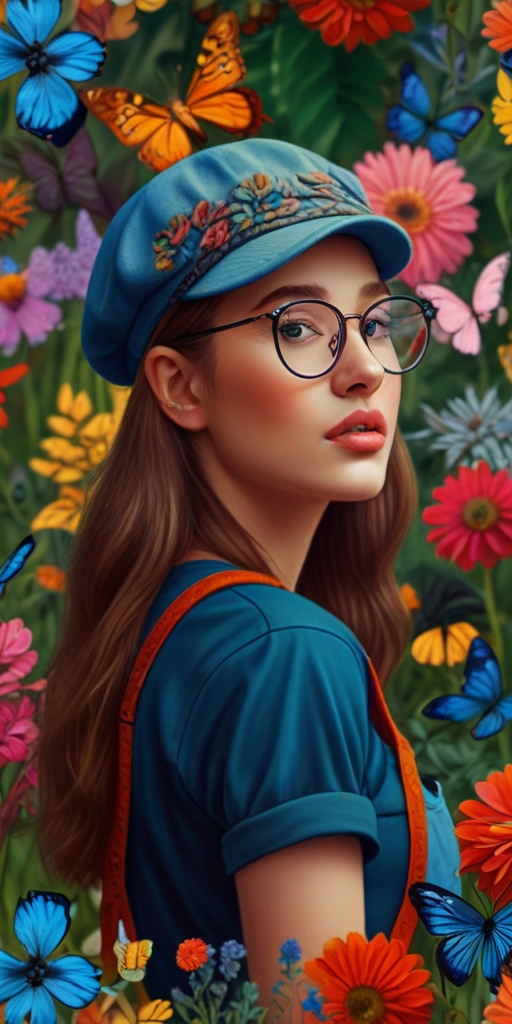 QT/share a girl wearing glasses and a beret, dressed in overalls #ai #AIArtwork #AIArtistCommunity #digitalart #SundayFunday ♥️♻️Follow and pl sub my YouTube channel (youtube.com/@aiartlife)