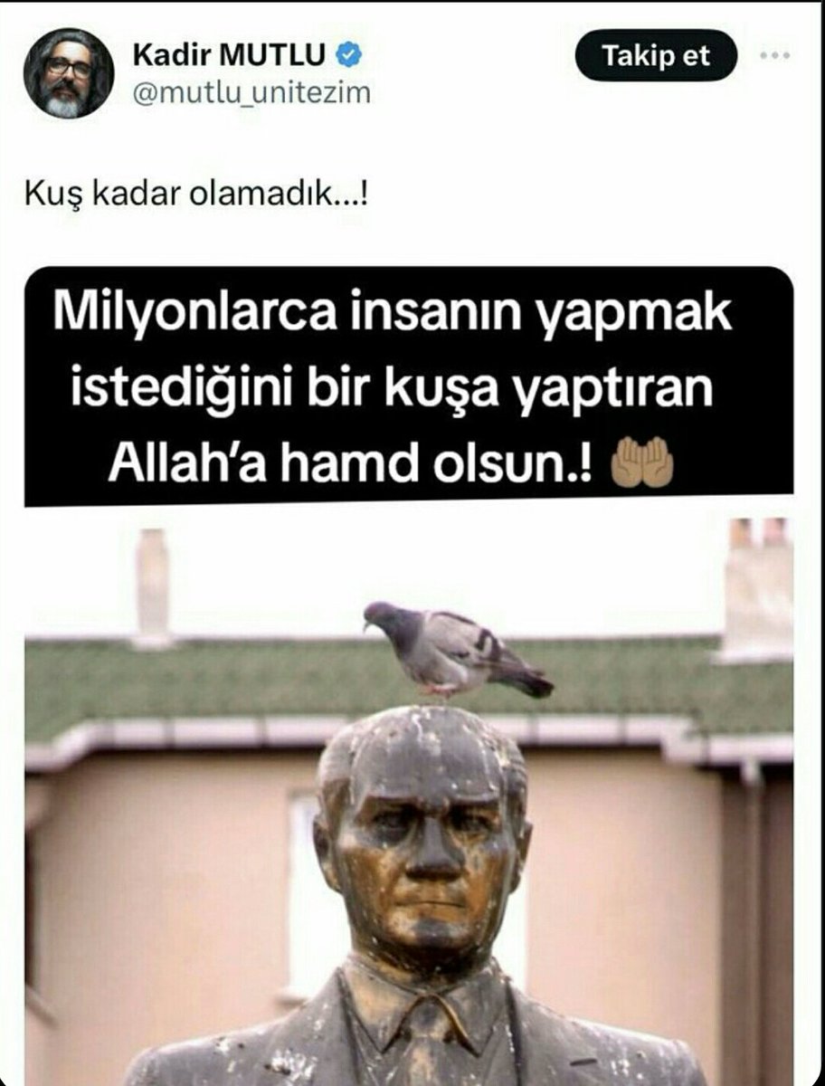 #KadirMutluTUTUKLANSIN 
Yok öyle ATATÜRK'e hakaret edip sıvışmak.
Bulunup yargılanmalı.
Başka adres açıp küfretmeyi sürdürür yoksa!