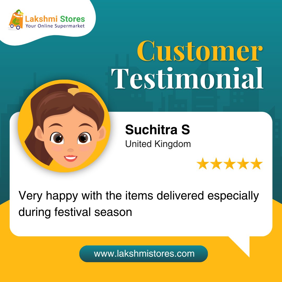 🌟We are beyond grateful for the amazing feedback from - SUCHITRA S🌟 Place Your Order Now: lakshmistores.com Whatsapp: +447867226626 Email: info@lakshmistores.com #onlineshopping #lakshmistoresuk #buyonline #customer #review #feedback