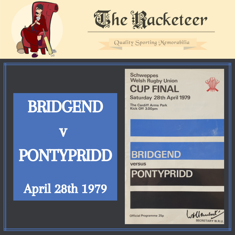 Another feisty affair, #OnThisDay in 1979, as @bridgendravens beat @PontypriddRFC (18-12) in the @WelshRugbyUnion Cup Final, at #cardiffarmspark

#rugbyprogrammes #WelshRugby @WelshRugbyBlog #bridgend 

the-racketeer.co.uk/welsh-cup-320-…