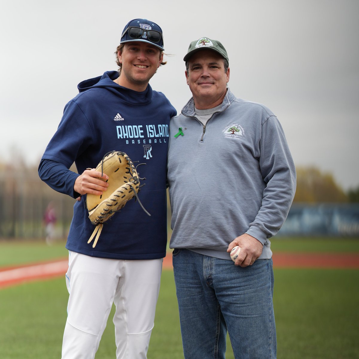It was an honor to have Mark Collins from the Chris Collins Foundation throw out the first pitch at today's game 💚 For more information about this amazing organization, please visit chriscollinsfoundation.org