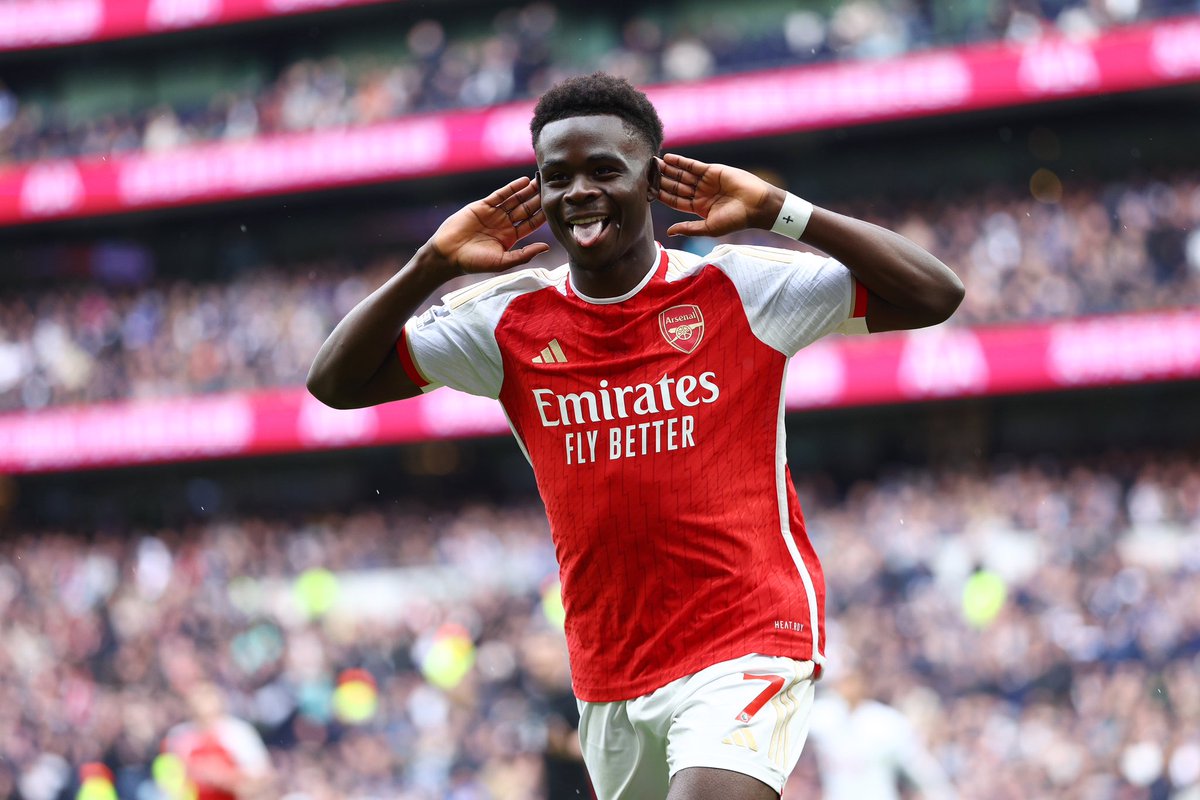 🔴⚪️✨ Bukayo Saka has 33 G/A contributions this season for Arsenal in all competitions. 19 goals, 14 assists. 🏴󠁧󠁢󠁥󠁮󠁧󠁿