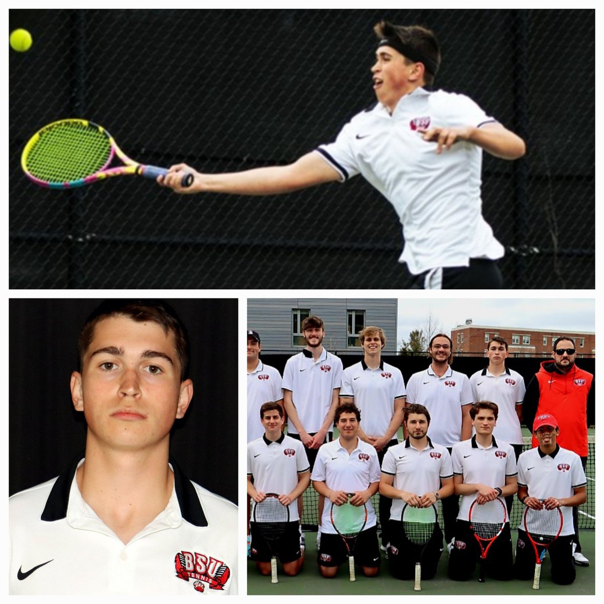 #🐯intheNCAA @taunton_tennis lost out on their 2020 season. But that wasn't the end for former THS captain Ryan Hebert. Young man is still holding serve playing for the @bsubears!! 🐻🎾 @thstvstudio @tauntonhstigers @TauntonHS @ThsWebmaster