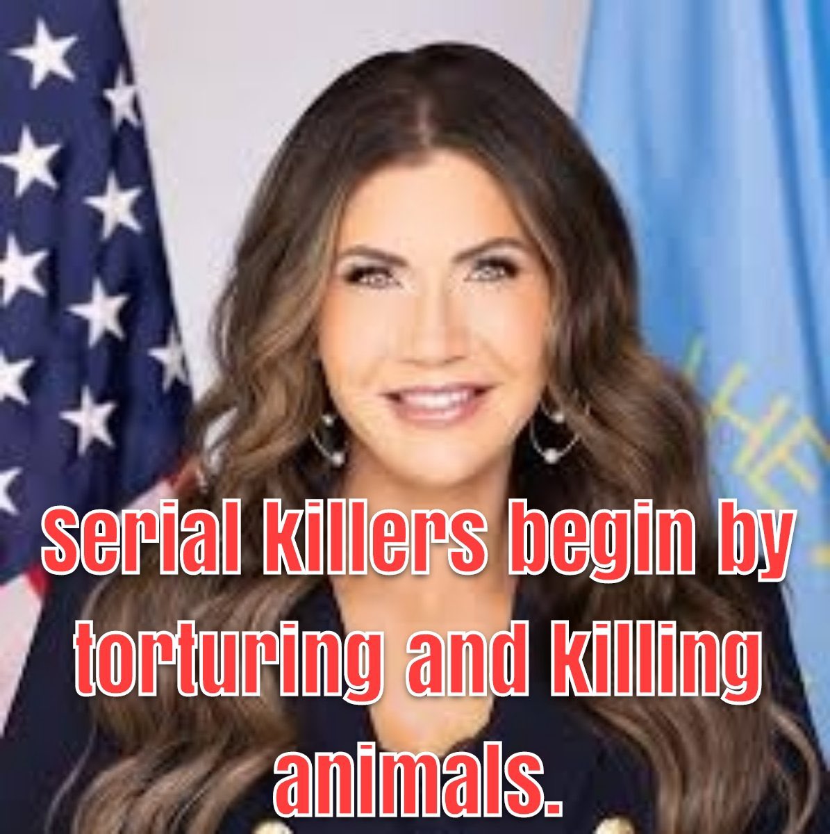 Someone who would shoot a puppy because it doesn’t obey their every word would shoot a person who doesn’t obey their every command, especially if they believe they are on a mission from God. @KristiNoem