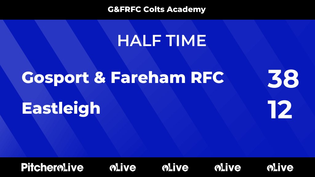 HALF TIME: Gosport & Fareham RFC 38 - 12 Eastleigh #GOSEAS #Pitchero gosportrugby.club/teams/32812/ma…