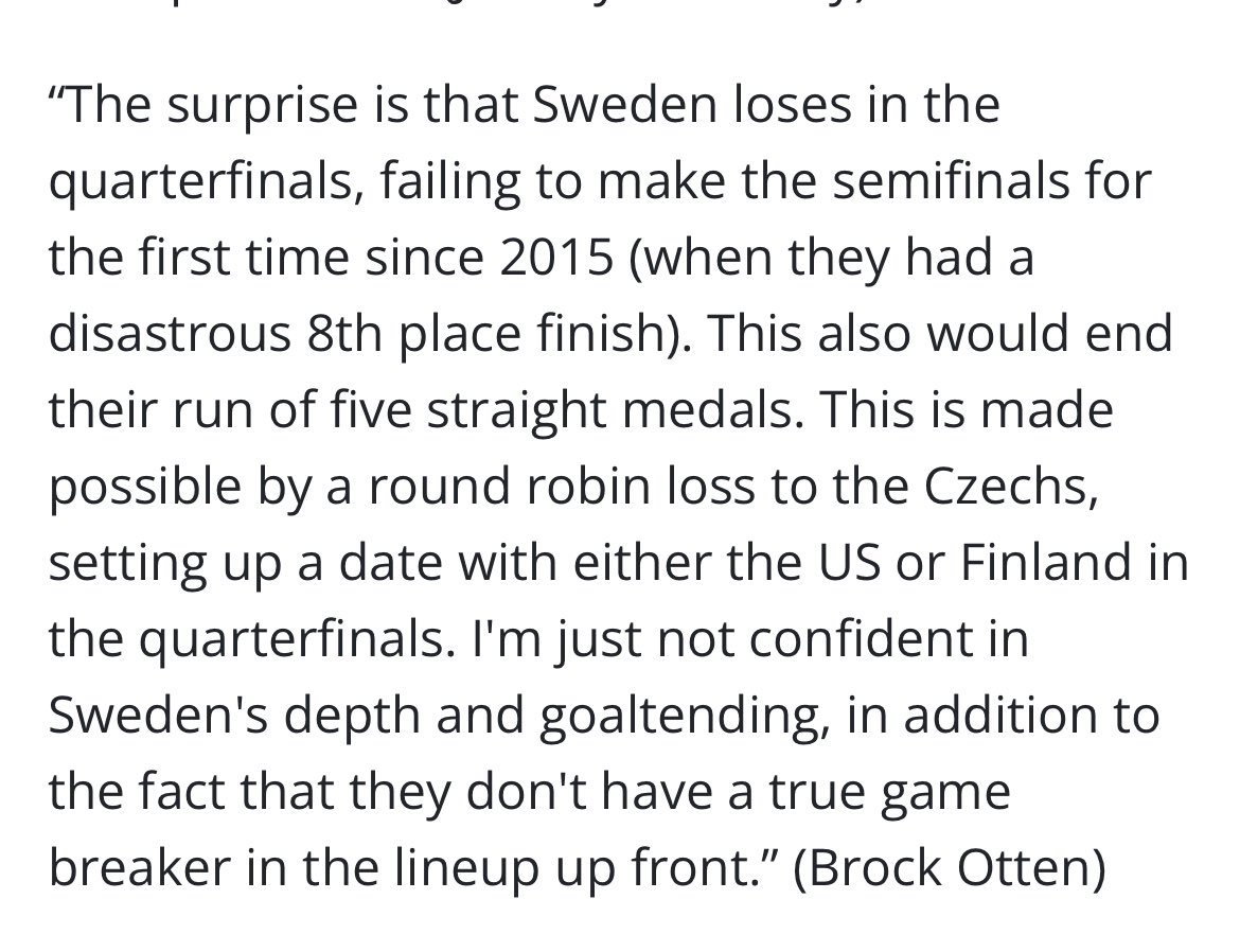 From the @mckeenshockey u18 prediction piece. 👀 #U18MensWorlds