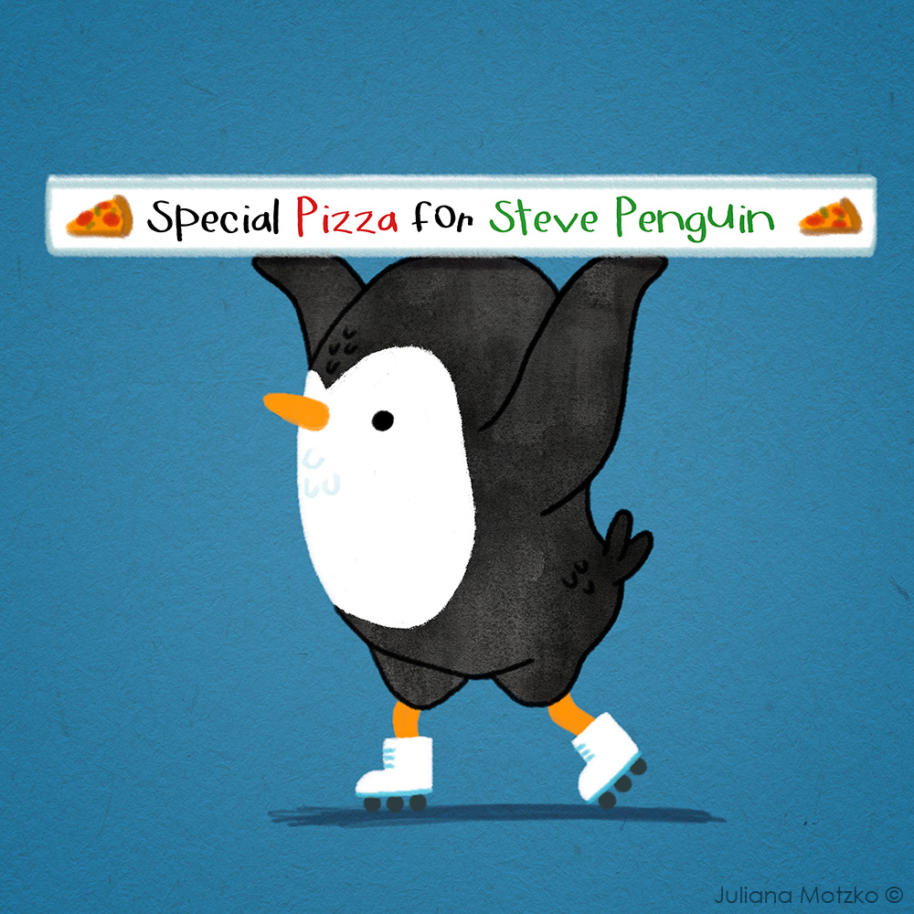 A Pizza Story
#ThePenguinsFamily #penguin #pizza #cute #PenguinsLife #life #cartoon #dailylife #illustrator #ilustracao #kidlitart #kidlitartist #插图师 #企鹅 #插画 #JulianaMotzko